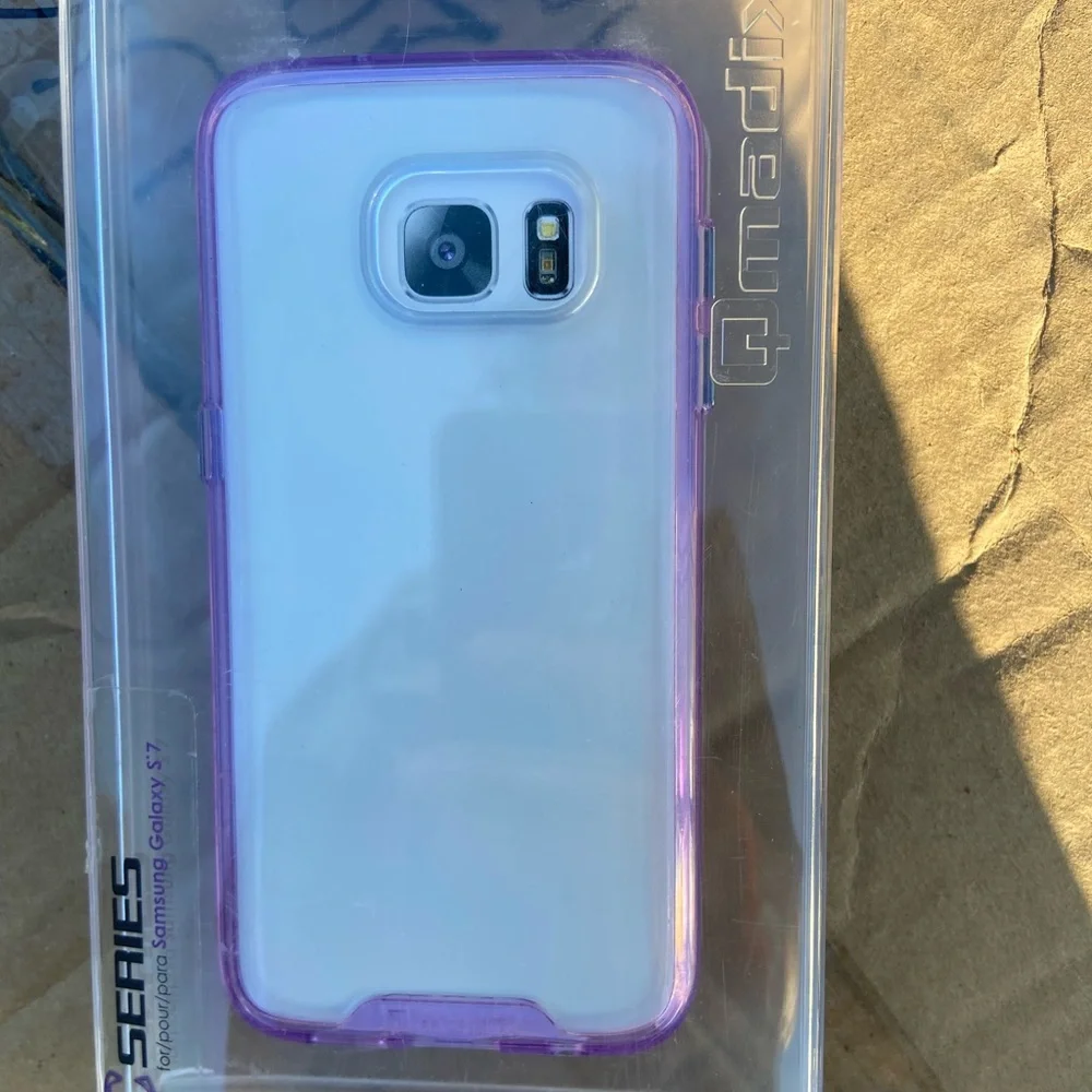 Samsung Purple and White Case for Galaxy S6 Edge
